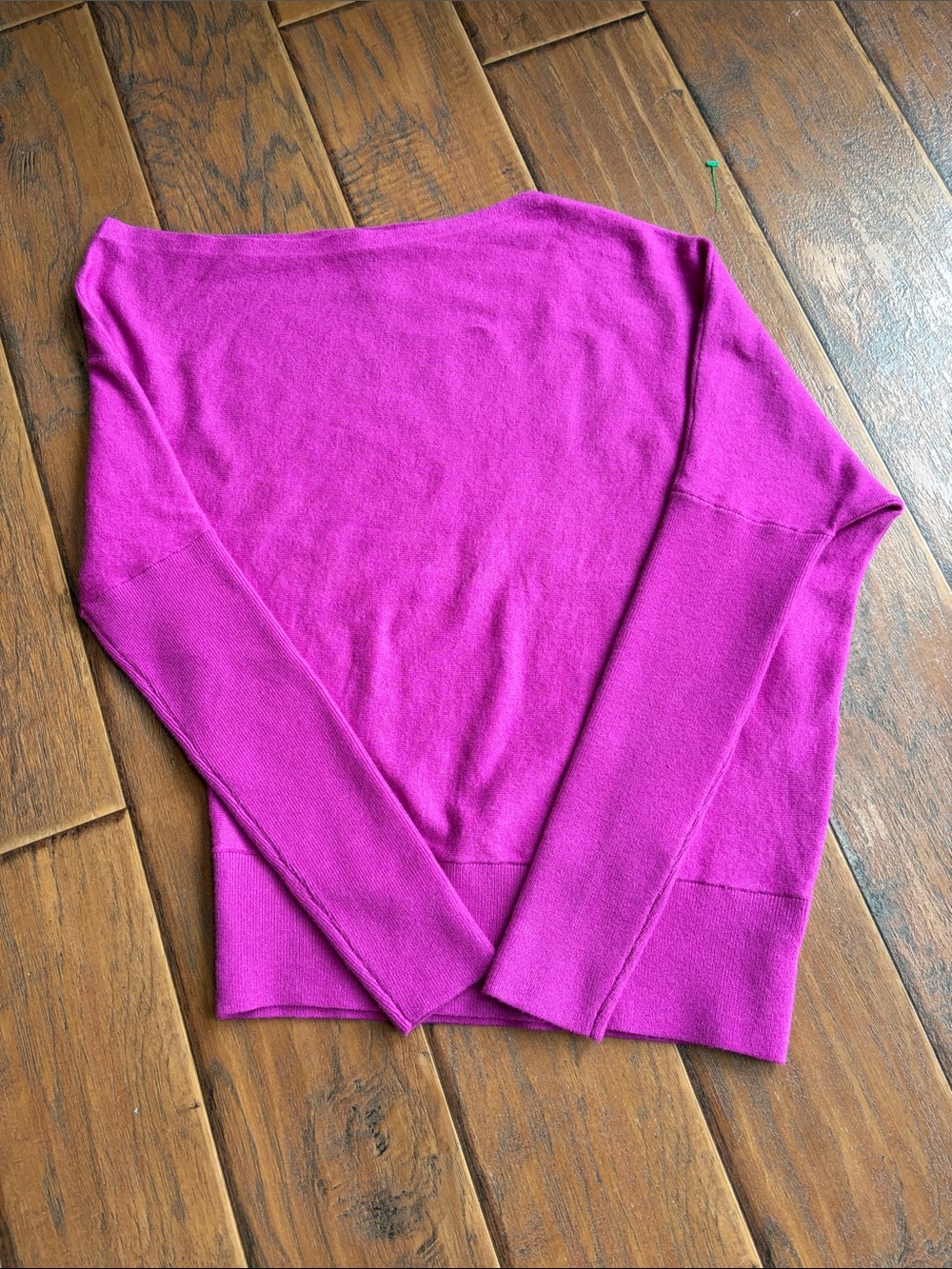 Express Off-the-Shoulder Magenta Sweater